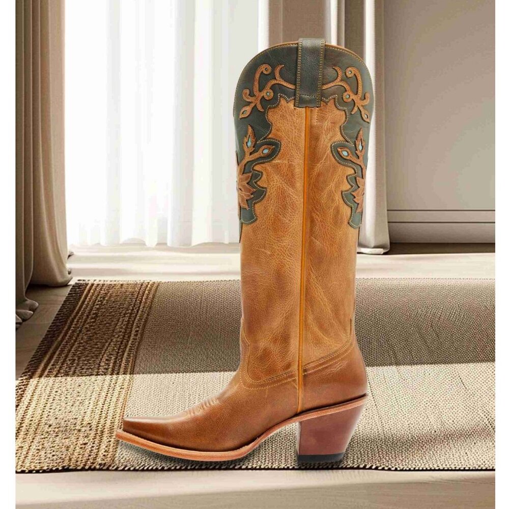 Shyanne Womens Charming Tan Tall Western Boots